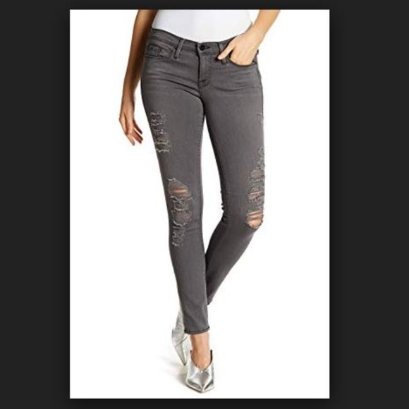 gray distressed skinny jeans